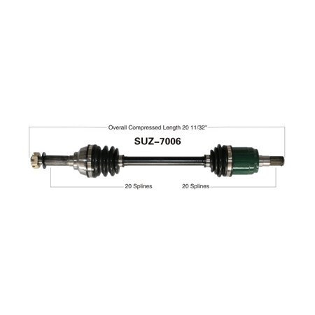 Wide Open OE Replacement CV Axle for SUZUKI FRONT R LTA400F/FZ KING QUAD SUZ-7006